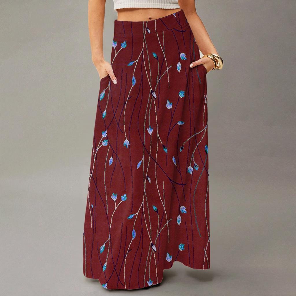 Women's Flowing Maxi Dress Regular Casual Summer Floral Print Bohemian  Skirt