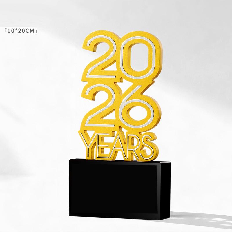 

Customized Metal Digital Year Anniversary Crystal Trophy, Company Annual Meeting Awards, Carving Anniversary Commemorations, 1Pc