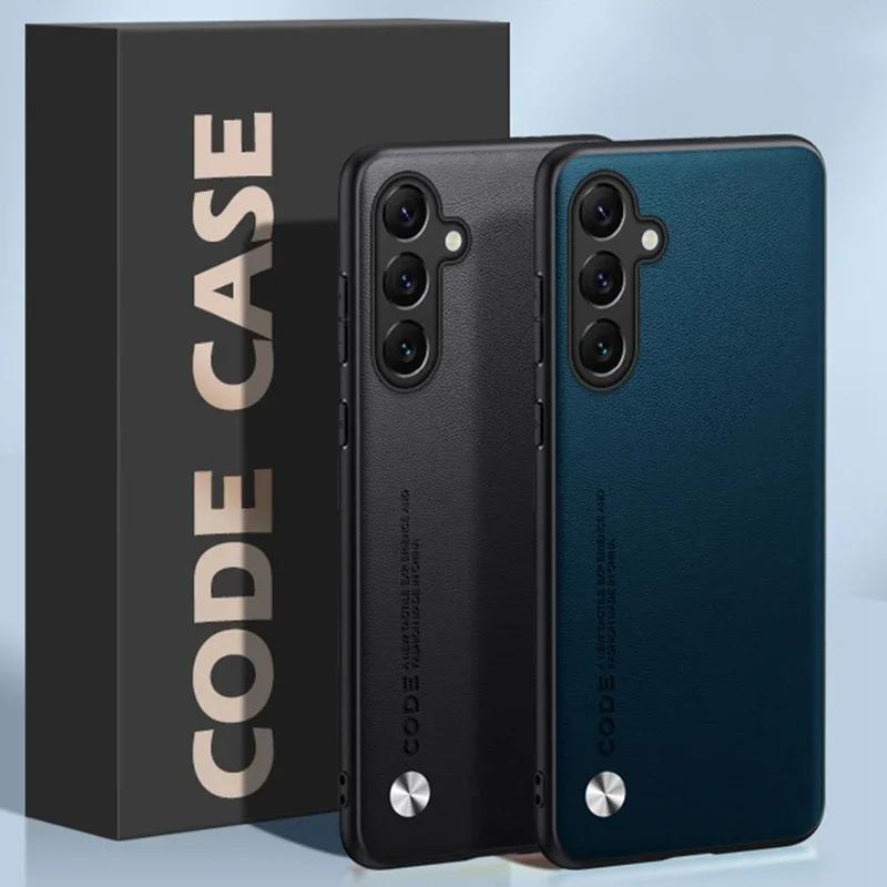 Husă de telefon din piele Sle de afaceri de lux pentru Samsung Galaxy S25FE A57/37/27/17/07 A56/36/26/16/06 A55/35/25/15/05S Cover de protecție