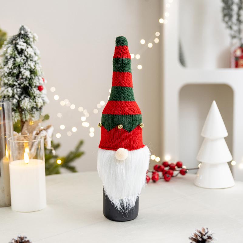 1PC Champagne Decoration Christmas Decorations Wine Bottle Bag Cute Santa Claus New Year Multiple Options Available