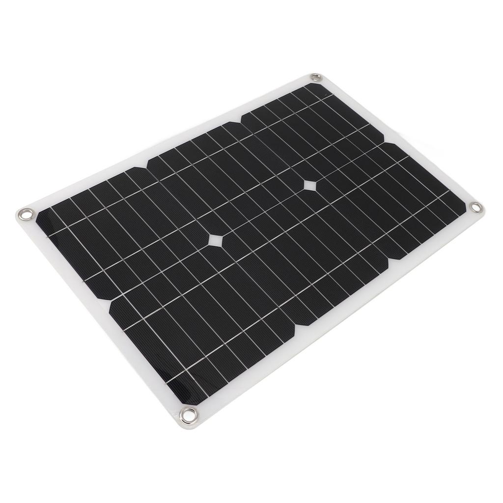18V 20W Portable Solar Panel Semi Flexible Monocrystalline Waterproof Solar Charge Panel for