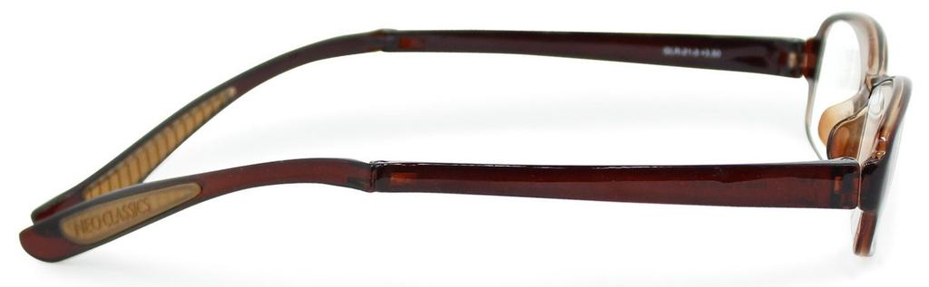 Duke Lesebrille Nacken hängend Grad Neoklassisch Nacken-Umarmung mit Softcase Braun +1.5 GLR-21-3+1.50