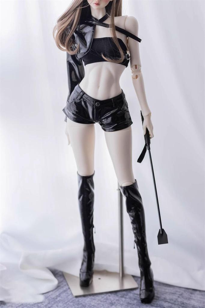 HAMRETHYPPZ BJD Ball Jointed Doll Doll Doll Maid Sexy Leather Locomotive Leather Sexy Leather Pants Suit and Body Not Black 1/4 1/6 1/3 Dress,