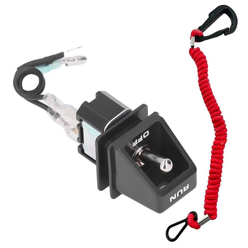 Marine Outboard Motor Side Mounted Remote Control Box Safety Emergency Stop Flameout Switch For Mercury 91941A8 NONE