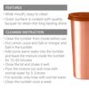 Copper Drinking Water Tumbler with Lid, Set of 2, 480 ml Each, Copper | 100% Leak Proof | Office | Gym | Yoga | Home | Kitchen | Hiking
