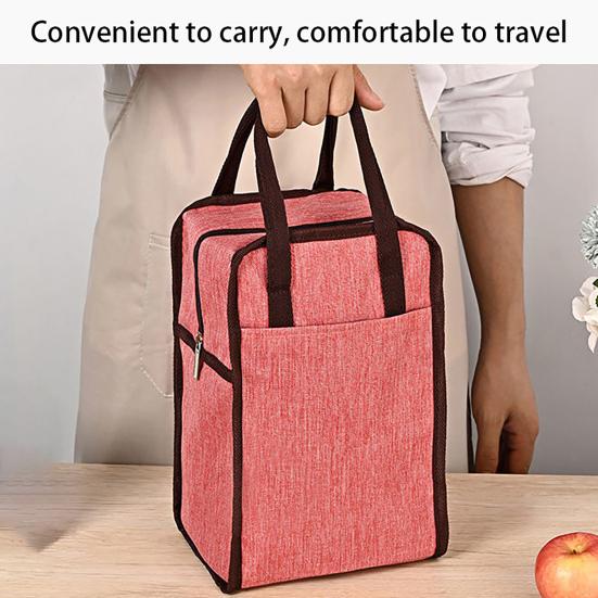 Mittagessenstasche Tragbar mit Aluminiumfolie Isolierte Lunchtasche Verdickter Thermokühlbehälter für Reisen Wandern Camping Picknick