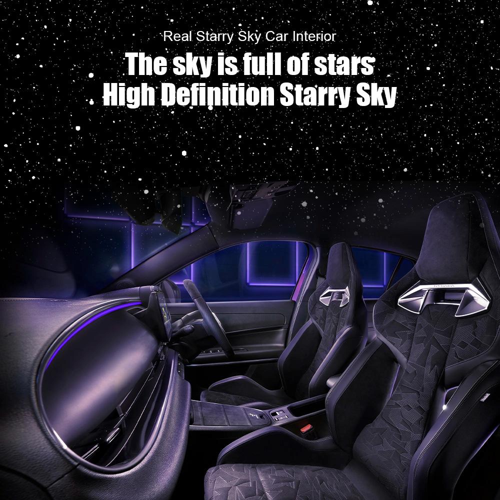 Car mounted starry sky top projection light, car interior LED ambient light, USB modified decoration, starry sky wireless night