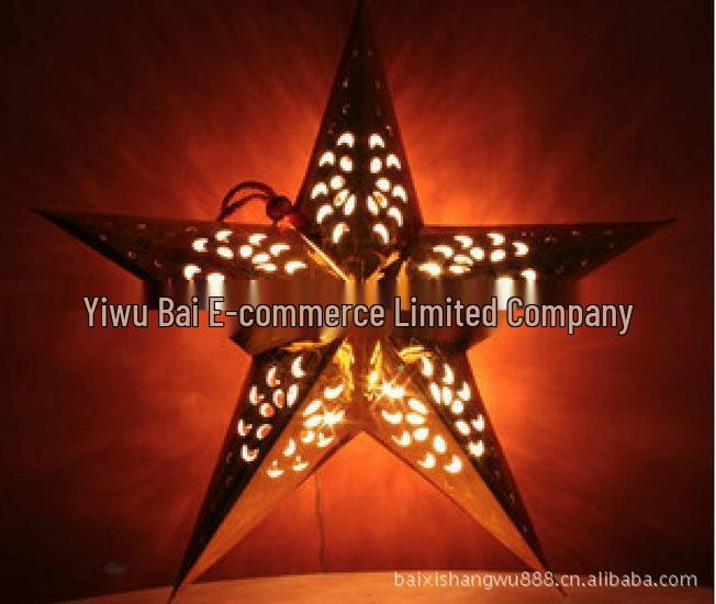 90cm Double-Sided Laser Cut Christmas Paper Star Ceiling Decoration Lampshade
