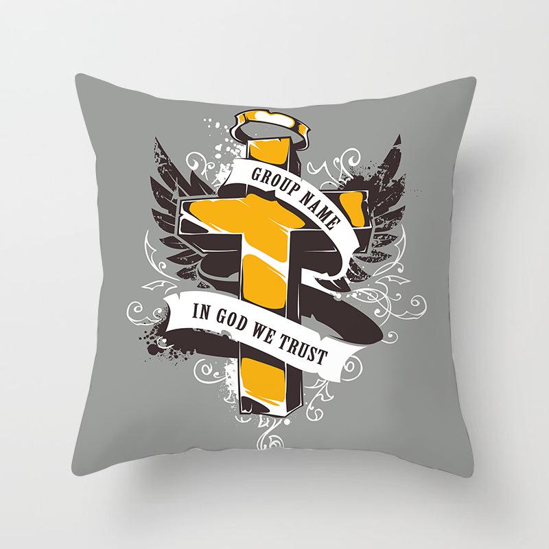 Modern Simple Pillow Letter Watercolor Print Pillow Cushion Cover Home Supplies