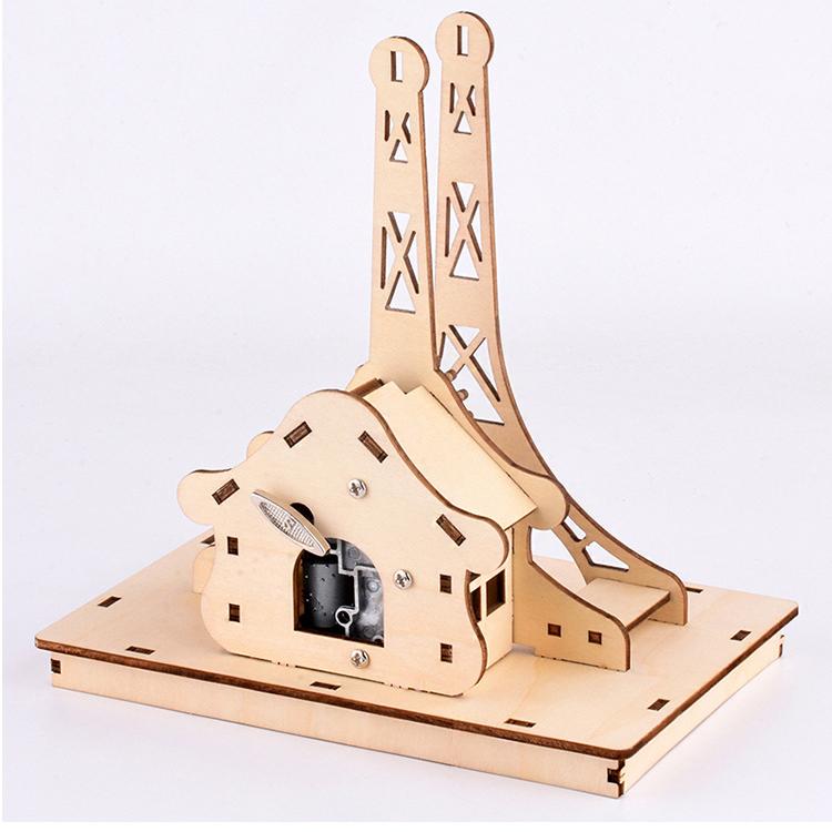 Children's Wooden Custom Puzzle Wooden DIY Music Box Music Box Ferris Wheel 3D Puzzle