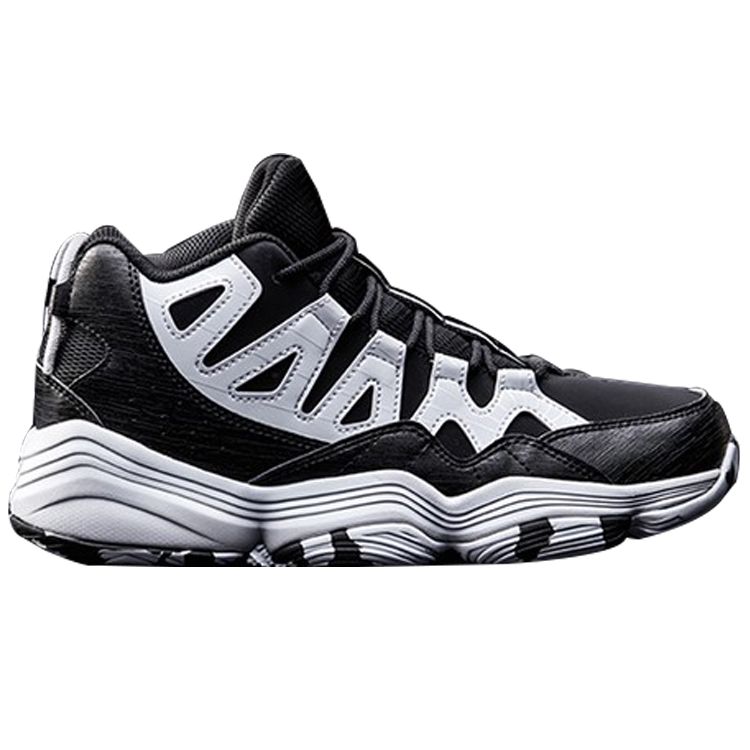 Anta Performance Anti-Slip Durable Mid-Top Basketball Shoes Men Sneakers Black White 11741260-3