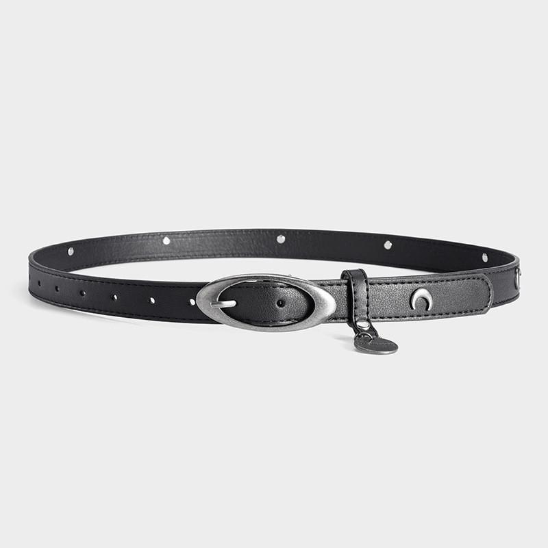 Stylish Pu Leather Casual Belt For Men And Women Versatile Black Jeans Accessory