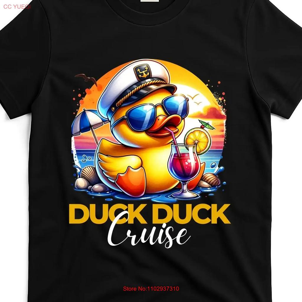 Funny Duck Cruise T Shirt Black Cotton With Play Vintage Designer Clothes Stretched Streetwear Slightly Fashion Graphic