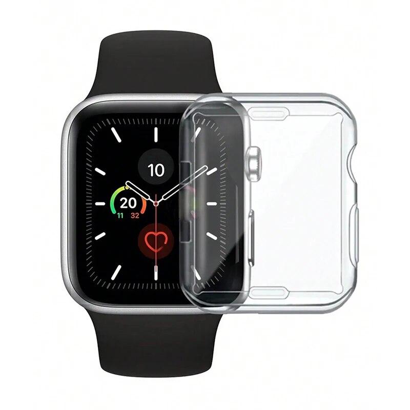 TPU Screen Protector Case for Apple Watch Series 9 8 7 SE 6 5 4 3 Bumper Cover Accessories for Iwatch 45mm 41mm 44mm 40mm 42mm