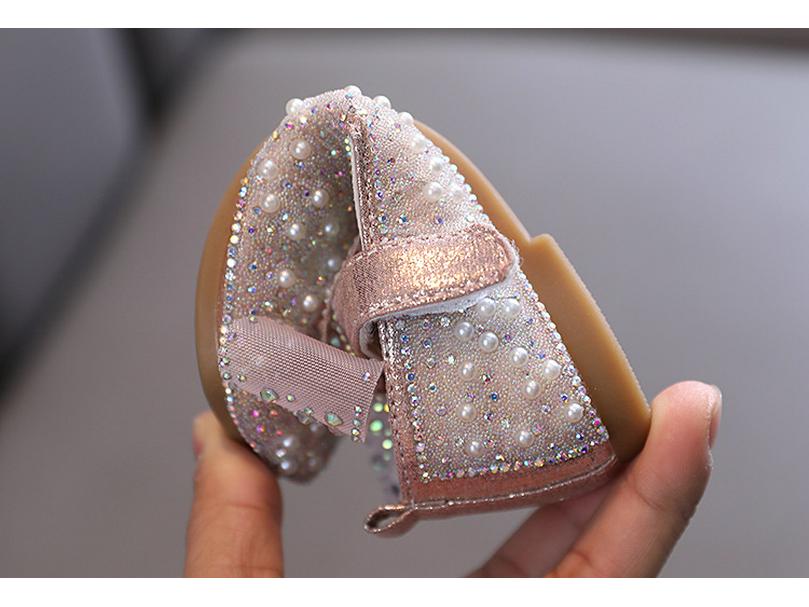 2025 Summer Korean Style Girls' Princess Leather Dance Shoes for Kids