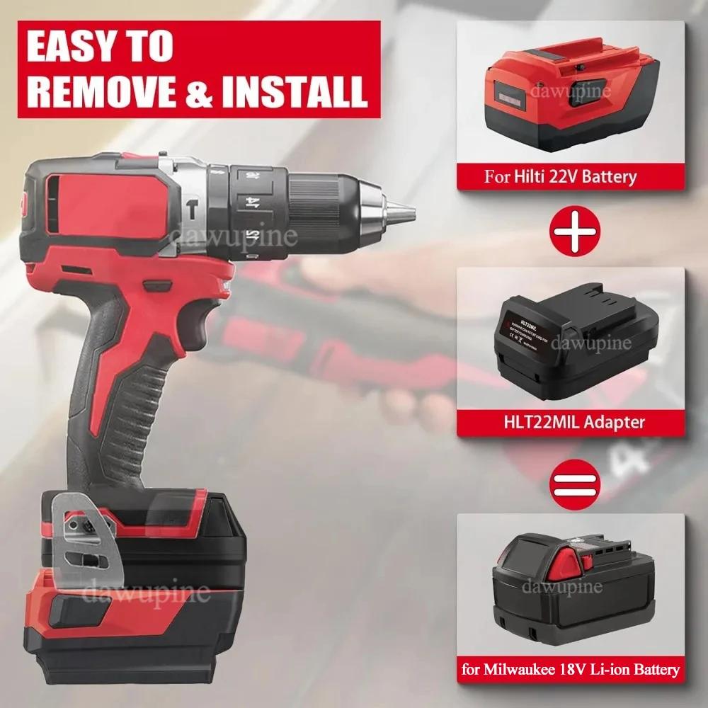Power Tools Adapter Converter for Hilti 22V B22 Li-ion Battery for Makita for Milwaukee for Dewalt for Bosch 18V Electric Tools