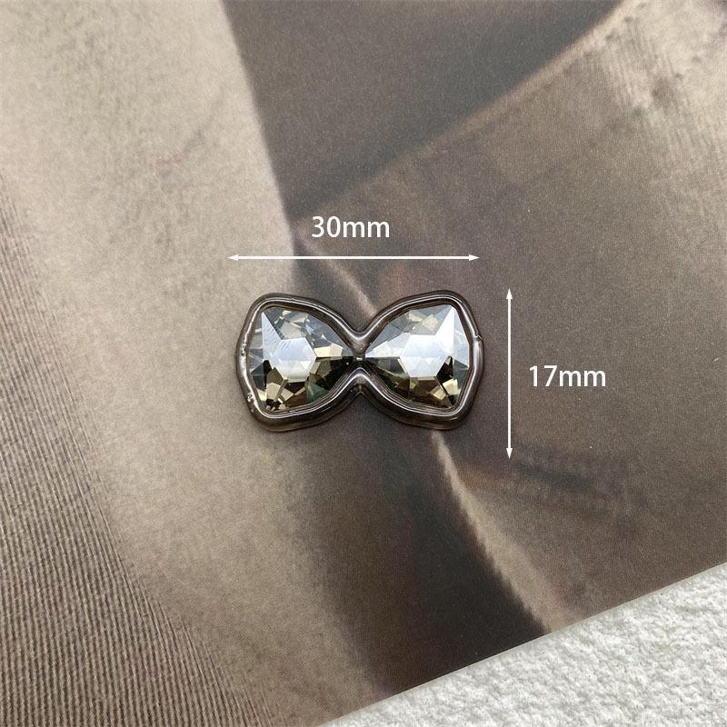 Colorful Mermaid Ji Transparent Diamond Jewelry Simple Flat Bottom Love Bow Hair Accessories Clothing Diy Accessories