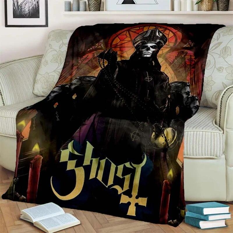 3D Ghost Band Cartoon Flannel Blanket Fashion Warm Lightweight Living Room Bedroom Sofa Bed For Picnic Blanket