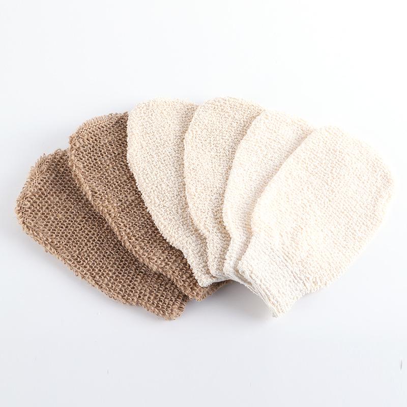 Hemp Bathing Gloves: Exfoliating Scrubber Towel & Bath Wipe Massage