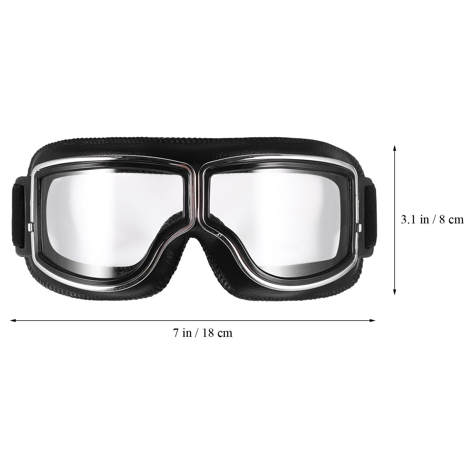 

1Pcs Motorcycle Goggles Windproof Riding Eyewear Strong Pc Lens Adjustable Strap Thickened Foam Padding Outdoor прозорий