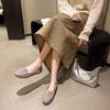 Women Shoes Spring Autumn Women Casual Flat Shoes Slips Suede Round Toe Denim Flat Loafers Plus Size Jeans Shoes