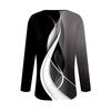 Camiseta de mujer con botones, manga larga, para uso diario, fin de semana, básica, cuello en V, regular, con bolsillo
