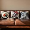 Chinese Ink Painting Style Cushion Cover Soft Reversible  Durable Pillow Cover  MultiScene Use for Home  Car Daily Comfort