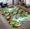 Vintage Coconut Area Rug Tropical Print Non-Slip Washable Carpet Doormat Floormat for Living Bedroom Dining Room Kids Playroom