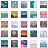 50Pcs Oil Painting Landscape Graffiti Stickers for Personalizing Luggage, Guitar, Smartphone, Laptop, and Window Decoration