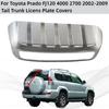 Chrome Car Accessories Tail Trunk Licens Plate Covers Paste Style For Toyota Prado FJ120 4000 2700 2002 2003 2005 2006 2008 2009