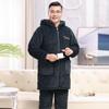 Herren verdicktes Korallenfleece Winter Pyjama und Hausanzug Set