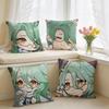 Beidou Cute Genshin Game Cushion Cover Short Plush Pillow Case Room Sofa Cushion Covers Home Decor Funda