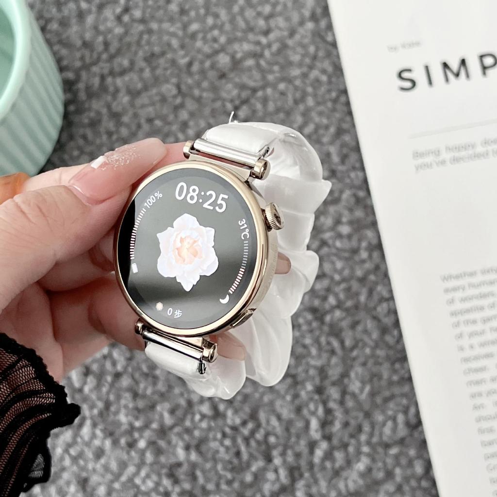 Chiffon Ice Silk Scrunchie Strap for Samsung/Moto/Apple/Huawei 18-22mm Watch