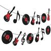Music Themed Party Decorations Banner Guitar Birthday Decorations Music Notes Garland Hanging for 80s 90s Party Decor