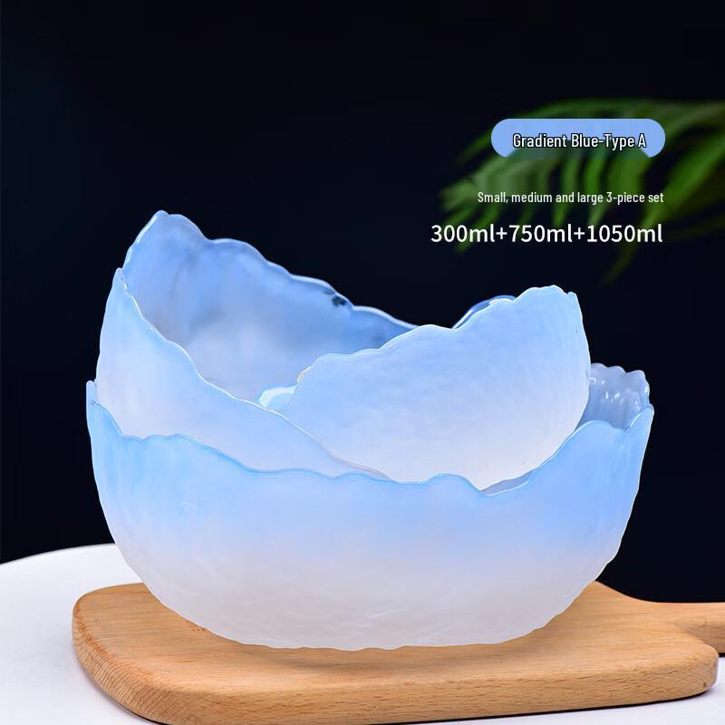 

ZISIZ Wax Apple Glass Bowl Set