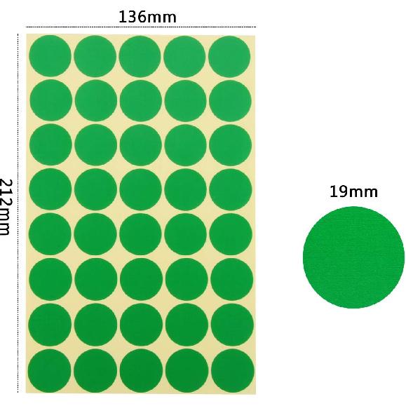JANYUN 2688 Pcs 1 Inch Round Coding Circle Dot Labels, 16 Colors