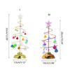 Crystal Star Iron Christmas Tree with LED Light Small XmasTree Table Lamp Christmas Decorations for Home Party New Year