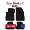 Basic Velour Car Mats, For Opel Mokka X Crossover (2016-)