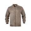 Men's Casual Varsity Jacket Vintage Lightweight Stand Collar Outwear Bomber Jackets With Pockets Cozy Full Zip Up Faux Suede Bomber Jacket for Men