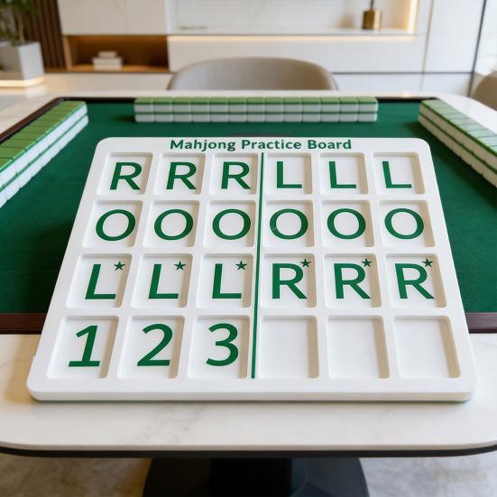 Mahjong Solo Übungsbrett Anfänger Mahjong Trainingswerkzeug Amerikanische Mahjong Strategiehilfe Leicht Tragbar Spieler Übung