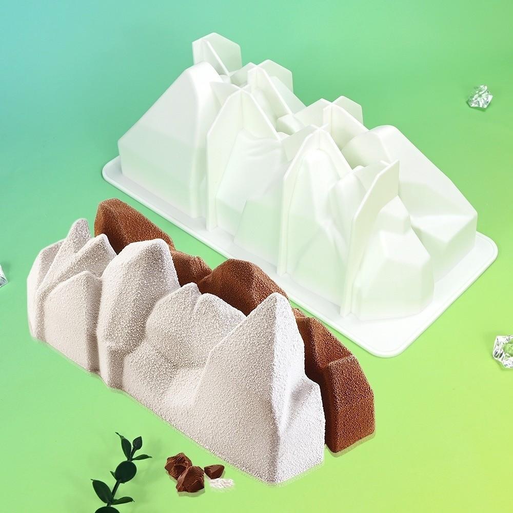 Silikonowa Forma do Ciasta Musowego 3D Góra Lodowa, Odporna na Ciepło, Ręcznie Robiona, Francuska Forma do Ciasta, Wielokrotnego Użytku, Elastyczna