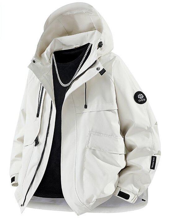 Men's Trendy Hooded Windproof Waterproof Jacket - Autumn/Winter Mountain Style Outerwear