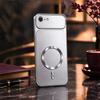 Frosted Metal Finish Phone Case for iPhone 7/8 6/6s Full Lens Big Window Magnetic Ring Car Mount Slim Cover