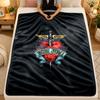 Flannel BlanketBon Jovi Warm Soft Throw Blanket for Indoor Sofa Bed Living Room Use