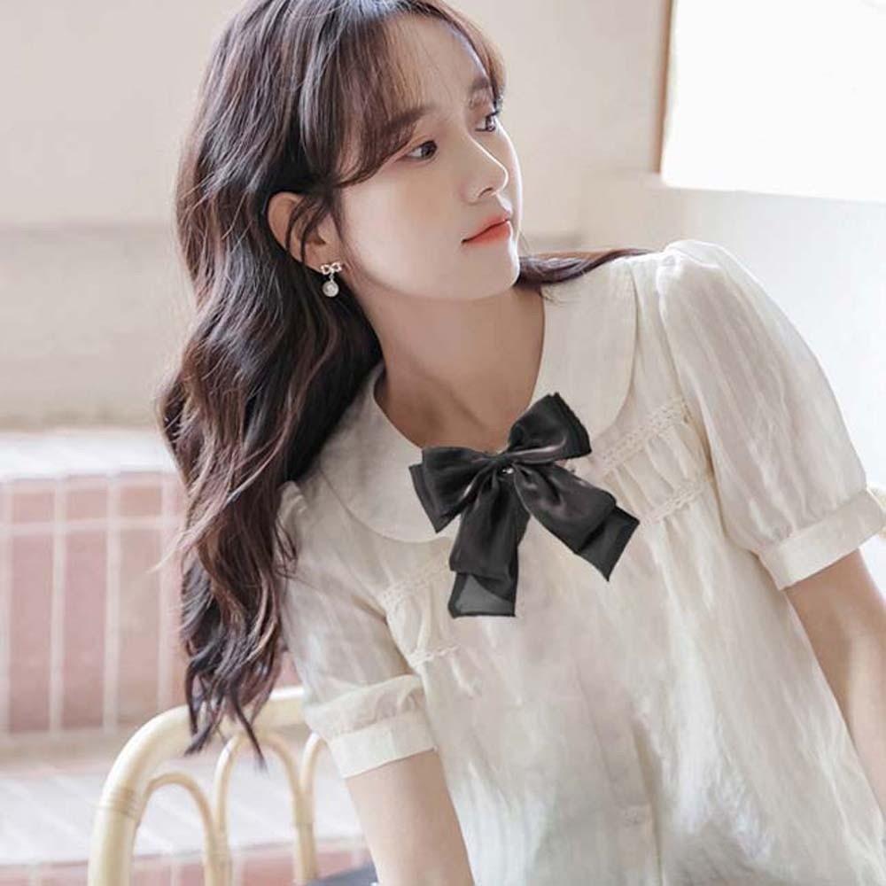 Tassels Pearls Tie Rhinestone Decoration Shirt Tie Hand-beaded Lace Necktie JK Uniform Decoration