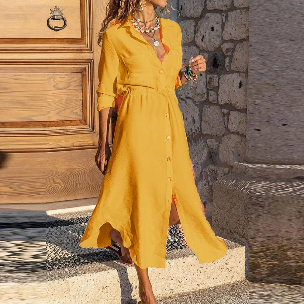 OL-Kleid mit Button-Down-Hemd für Damen
