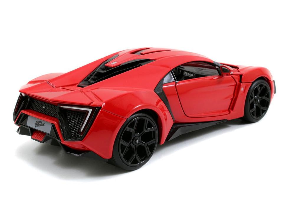 Jada Toys Fast & Furious Series 1/24 Scale F&F Lykan Hypersport Red Finished Model JADA97377