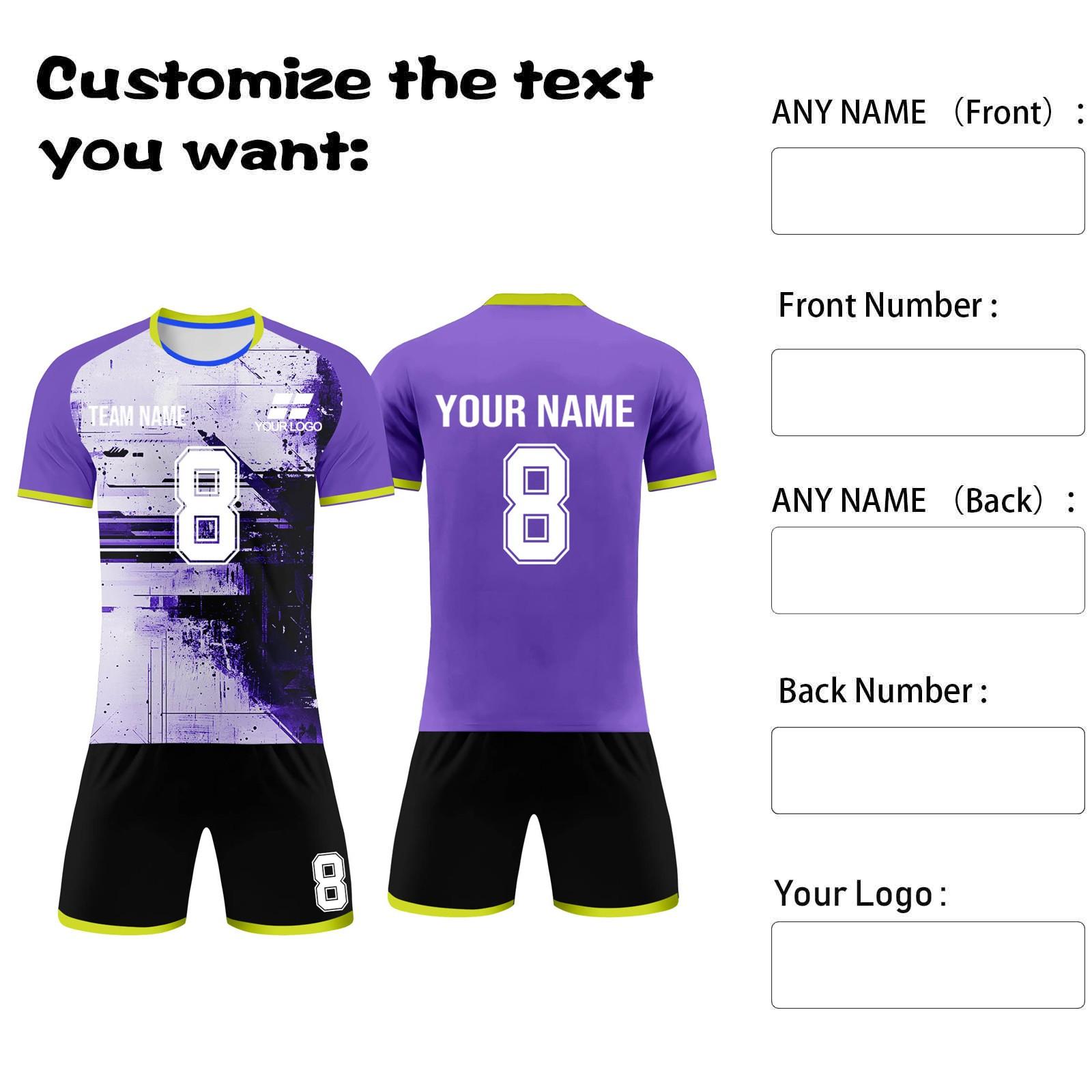 

Комплект персонализированных рубашек для мужчин и девочек с именем и номером, футбольные майки на заказ для мальчиков, тренировочный костюм XS