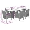 VidaXL 7-Piece Garden Dining Set with Cushions, Patio Table and Chairs, Patio Furniture, Outdoor Furniture, 3211882