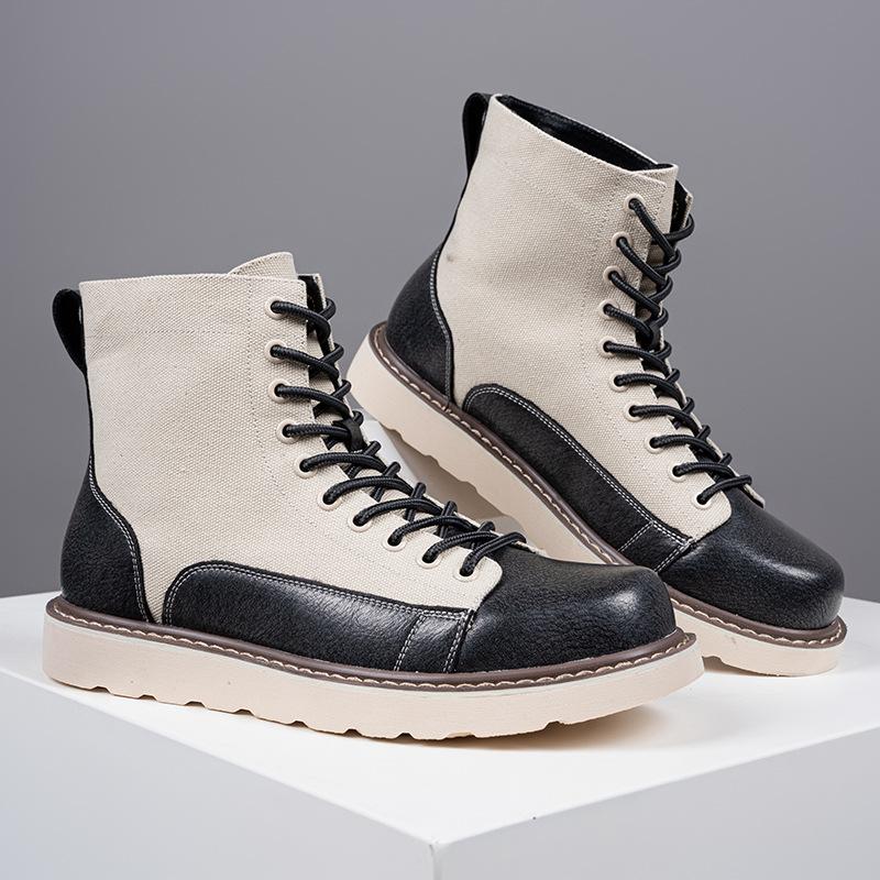 

Очень большой размер ботинки Мартин мужские новые весна и осень ретро стиль рабочие ботинки американские уличные кожаные ботинки британский стиль высокие мужские ботинки 44